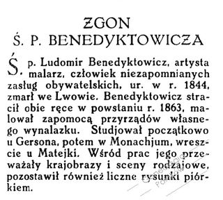 Zdjęcie powstańca styczniowego Ludomir Benedyktowicz