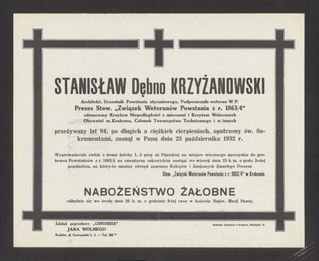 Zdjęcie powstańca styczniowego Stasnisław Błażej Andrzej Krzyżanowski