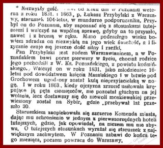 Zdjęcie powstańca styczniowego Łukasz Przybylski