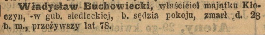 Buchowiecki Władysław (ok. 1819 - 1897)