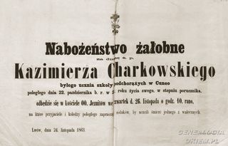 Zdjęcie powstańca styczniowego Kazimierz Charkowski