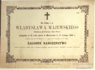 Zdjęcie powstańca styczniowego Władysław Majewski