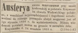 Ogłoszenie o dzierżawie karczmy