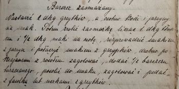 rękopis przepisu