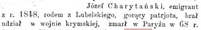 Chartyński Józef ( 1834 - 1892)