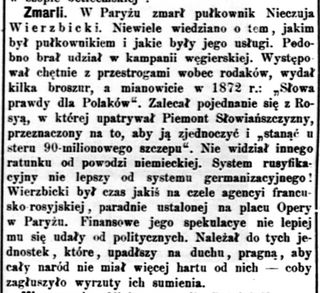 Zdjęcie powstańca styczniowego Tomasz Wierzbicki