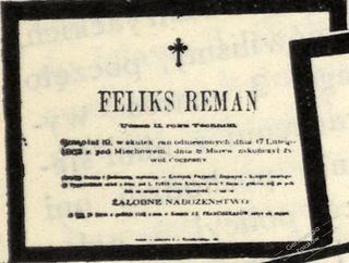 Zdjęcie powstańca styczniowego Feliks Reman