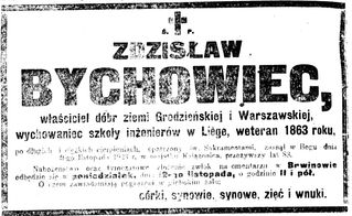 Zdjęcie powstańca styczniowego Zdzisław Bychowiec