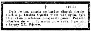 Zdjęcie powstańca styczniowego Karolina Krynicka