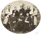 Strzelno, lazaret - Grupa rannych powstańców 1863