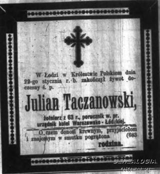 Zdjęcie powstańca styczniowego Julian Taczanowski