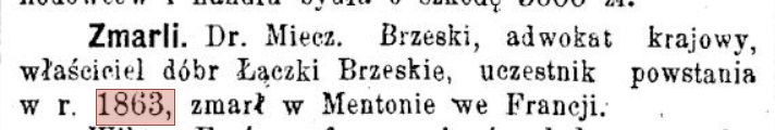 Brzeski Mieczysław (  - 1899) 