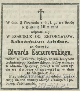 Zdjęcie powstańca styczniowego Edward Kaczorowski