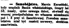 Karasiński Marcin ( - 1895)