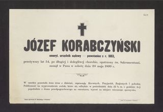 Zdjęcie powstańca styczniowego Józef Kozabrzyński