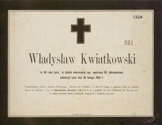 Zdjęcie powstańca styczniowego Władysław Kwiatkowski