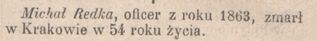Zdjęcie powstańca styczniowego Michał Redka