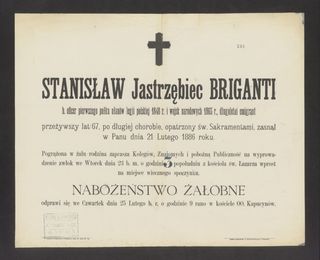 Zdjęcie powstańca styczniowego Stanisław Briganti