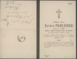 Zdjęcie powstańca styczniowego Tadeusz Leon Korwin Pawłowski