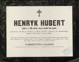 Zdjęcie powstańca styczniowego Henryk Hubert
