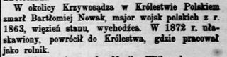 Zdjęcie powstańca styczniowego Bartłomiej Nowak