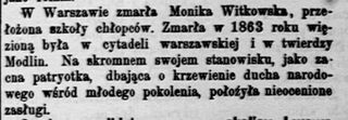 Zdjęcie powstańca styczniowego Monika Witkowska