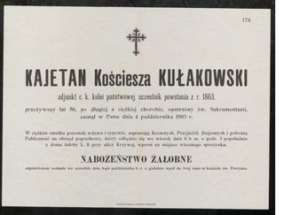 Zdjęcie powstańca styczniowego Kajetan Kułakowski