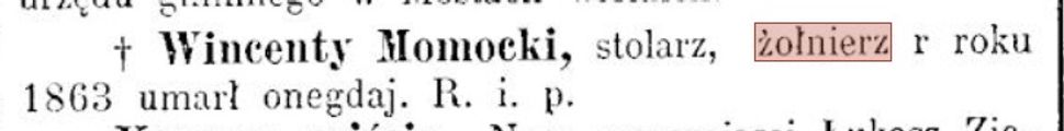 Momocki Wincenty ( - 1888) 