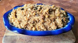 Kapusta z grochem i grzybami