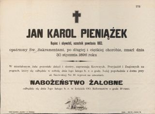 Zdjęcie powstańca styczniowego Jan Karol  Pieniążek 