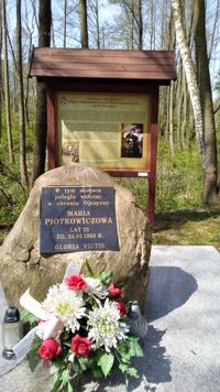 Tablica w miejscu męczeństwa