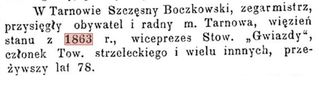 Zdjęcie powstańca styczniowego Szczęsny  Boczkowski