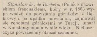 Zdjęcie powstańca styczniowego Stanisław de Rochetin