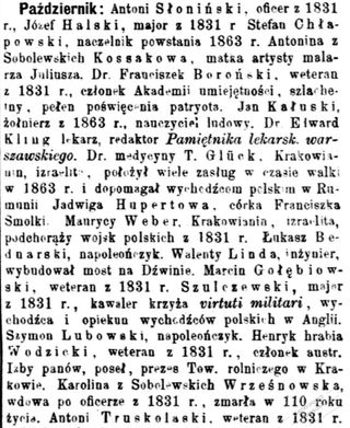 Zdjęcie powstańca styczniowego T. Gluck