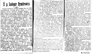 Zdjęcie powstańca styczniowego Ludomir Dymitrowicz