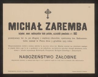 Zdjęcie powstańca styczniowego Michał Zaremba