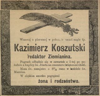 Zdjęcie powstańca styczniowego Kazimierz Wojciech Józef  Koszutski