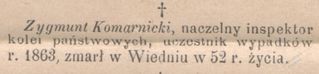 Zdjęcie powstańca styczniowego Zygmunt Komarnicki