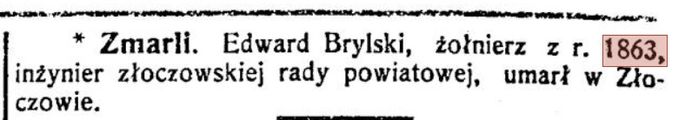 Brylski Edward ( - 1905) 