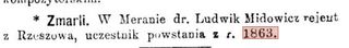 Zdjęcie powstańca styczniowego  Ludwik Midowicz