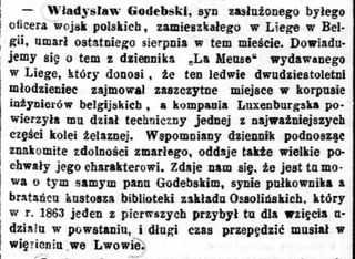 Zdjęcie powstańca styczniowego Władysław Godebski