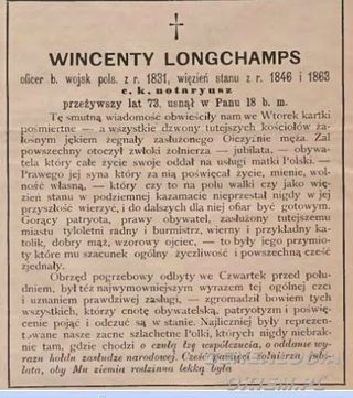 Zdjęcie powstańca styczniowego Wincenty Napoleon Longchamps de Berier