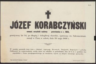 Zdjęcie powstańca styczniowego Józef  Korabczyński 