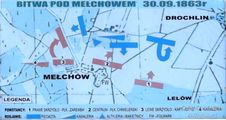 Bitwa pod Mełchowem 1863 - plan