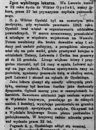 Zdjęcie powstańca styczniowego Wiktor Opolski