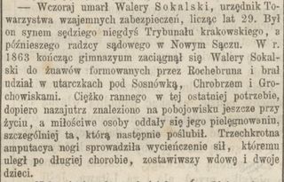 Zdjęcie powstańca styczniowego Walery Sokalski