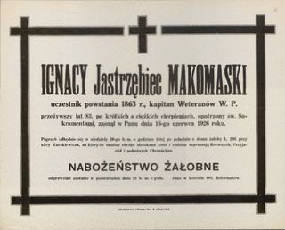 Zdjęcie powstańca styczniowego Ignacy Józef Makomaski 