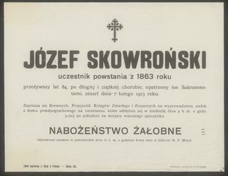 Zdjęcie powstańca styczniowego Józef Karol Skowroński 