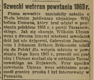 Zdjęcie powstańca styczniowego Wilhelm Arnold Unman