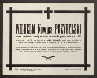 Zdjęcie powstańca styczniowego Wilhelm Przybylski
